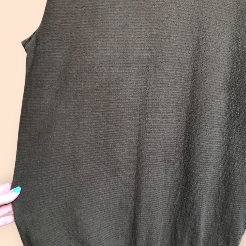 Free People Movement Oversized Long Length Hooded Sweatshirt Olive Women’s Large - Picture 12 of 13